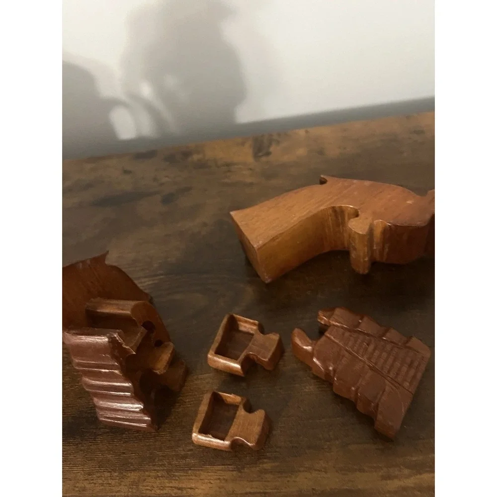 Hand Carved Wooden Puzzle Box Quetzal Bird on Pyramid | Secret Stash Trinket Box
